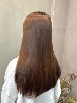 ミディアム 髪質改善ストレート/ ブリーチ／渋谷　福田のヘアスタイル