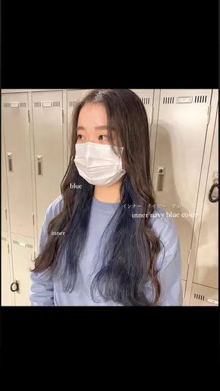 ロング カラー パーマ ヘアアレンジ メンズ キッズ ネイル マツエク・マツパ アイブロウ 透明感カラー・レイヤ ー🎀amika🎀のヘアスタイル