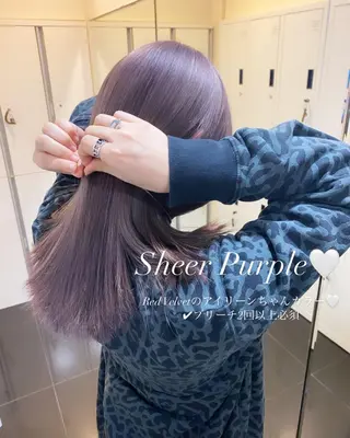 セミロング カラー ブリーチなしWカラー 🎀韓国ヘア/amiのヘアスタイル