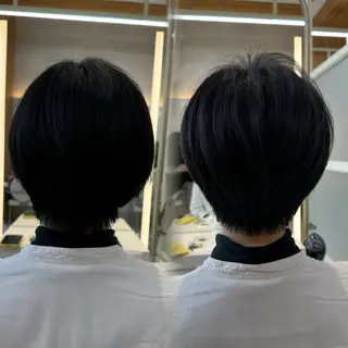 ショート oto🎀×美髪× シースルー前髪🤍のヘアスタイル