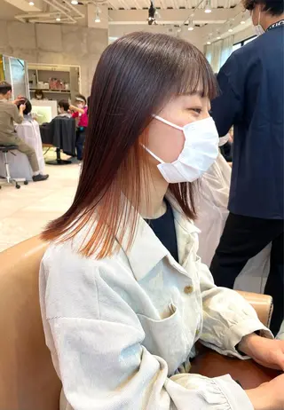 ミディアム カラー ヘアアレンジ GRAND OMOTESANDOのヘアスタイル