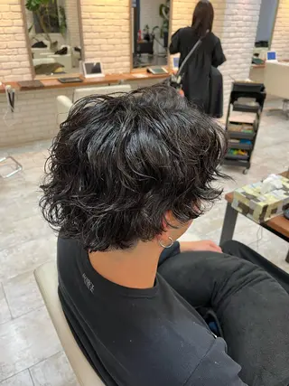 ショート カラー パーマ メンズ ️️髪質改善✨ミニモ 学割/Hina💖のヘアスタイル