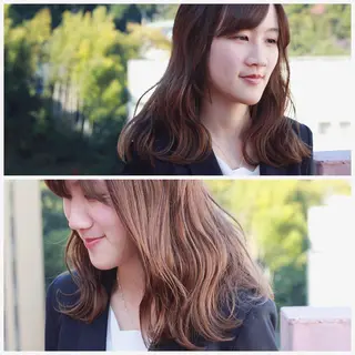 セミロング カラー Viage （ビアージュ）のヘアスタイル