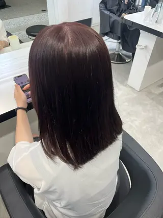 ミディアム カラー みう/仙台/暖色/ 艶髪/顔周りカット/のヘアスタイル