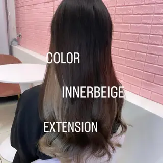 ロング カラー エクステ🩵ブリーチ 韓国ヘア🩵KAEのヘアスタイル