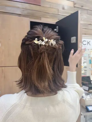 ミディアム ヘアアレンジ ヘアアレンジ 裾カラー/Aya🥀のヘアスタイル