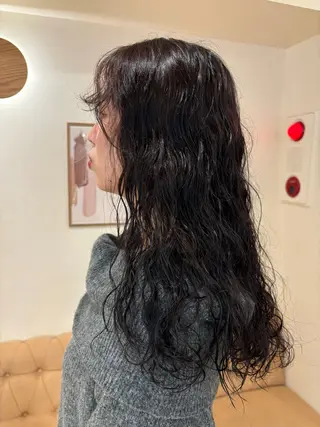 ロング パーマ シンバヒナノ/パーマ レイヤーカット/ボブのヘアスタイル