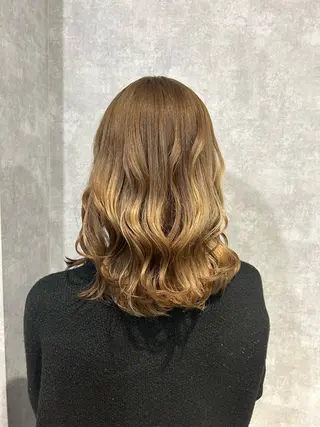 セミロング 最新ケアカラー 髪質改善YUTOのヘアスタイル