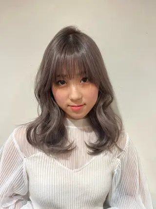 セミロング ナチュラル/インナー /牧野 佑菜のヘアスタイル