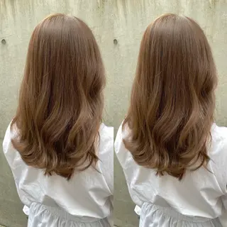 ミディアム レイヤーカット /透明感カラー西田のヘアスタイル