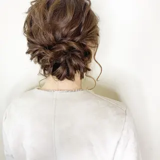 ミディアム カラー ヘアアレンジ Aloa透明感ヘア ♡kanami♡のヘアスタイル