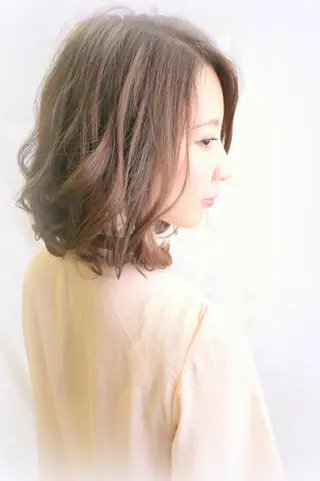 ミディアム カラー HAIR BRAND Link トアロードのヘアスタイル