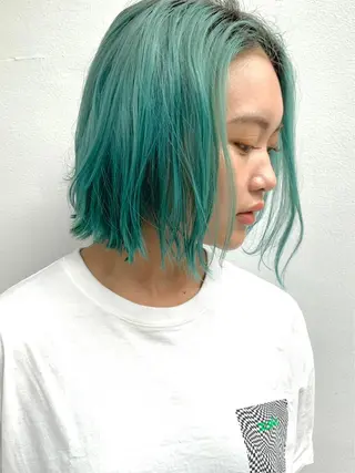 ショート カラー 退色まで透明感ある ダブルカラー/リクのヘアスタイル