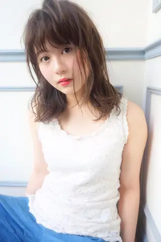 ミディアム カラー 山下 直人のヘアスタイル