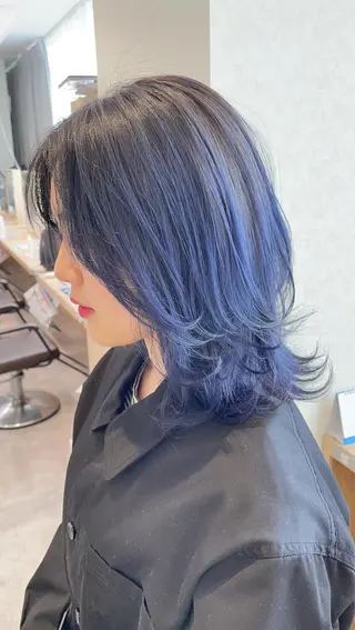 セミロング カラー メンズブリーチカラー /NAOのヘアスタイル