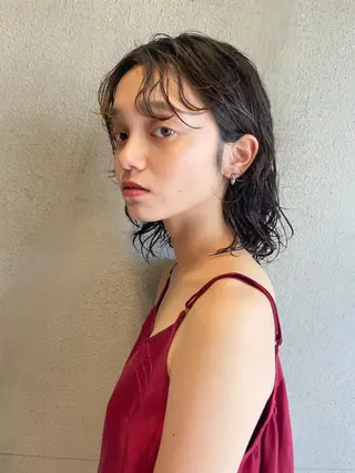 ミディアム パーマ パーマ/レイヤー 岩山丈一郎のヘアスタイル