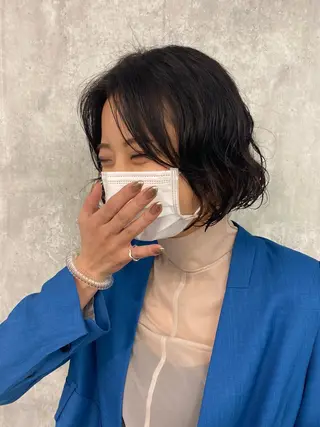 ミディアム パーマ レイヤー🎶似合わせ パーマ🎀ナナコのヘアスタイル