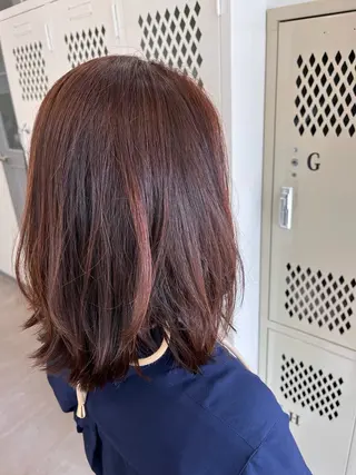 ミディアム カラー 森田 菜留美のヘアスタイル