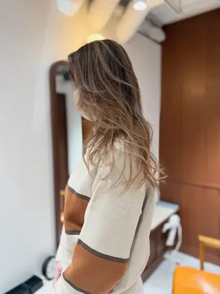 ロング カラー ヘアアレンジ opus 店長大和 レイヤー/赤み消しのヘアスタイル