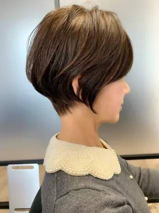 ショート カラー ⭐️小顔ショート⭐️ 大鷲拓海のヘアスタイル