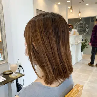 ショート カラー ブリーチなし✨艶髪 カラー𓃲YAGIのヘアスタイル