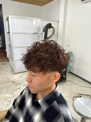 パーマ メンズ 椎木 琉聖のヘアスタイル