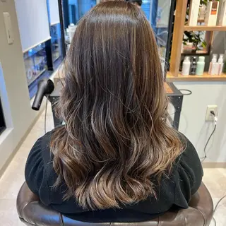 セミロング カラー 💎エクステ専門店 BIZE梅田🇰🇷のヘアスタイル