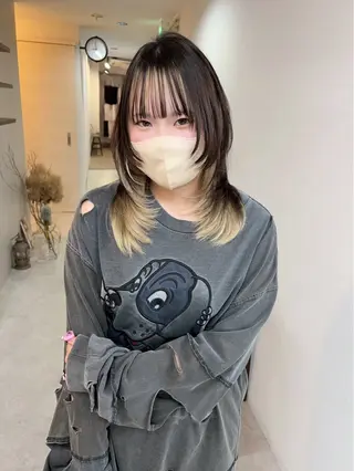 ミディアム カラー 韓国レイヤー/ハイ トーン/優太のヘアスタイル