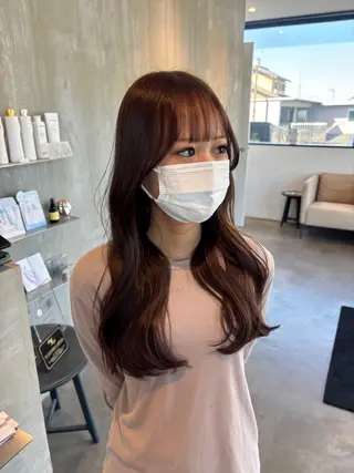 ロング カラー 小木曽 里華のヘアスタイル