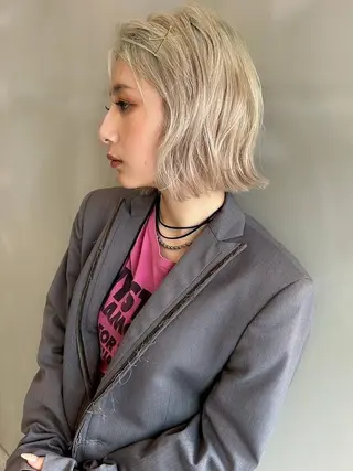 カラー 海外レイヤー/ ブロンドKazuhaのヘアスタイル