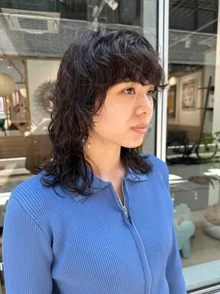 ミディアム パーマ ボブ/レイヤー/ケア パーマ/リュウタのヘアスタイル