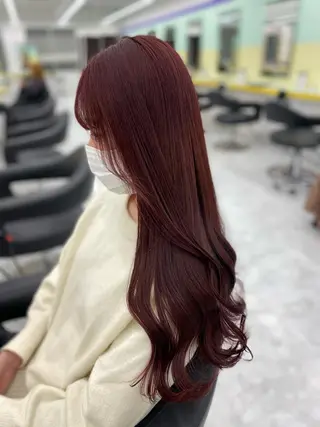 ロング カラー パーマ ヘアアレンジ メンズ キッズ ネイル マツエク・マツパ アイブロウ linette所属・🐩推し活🐩 FUTABA🍒のヘアスタイル