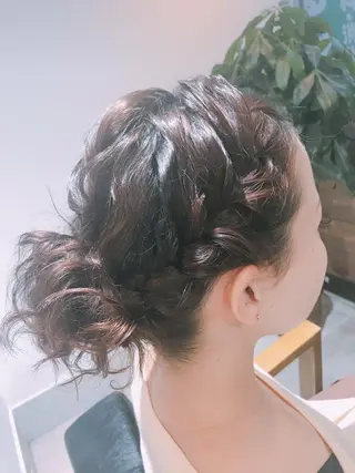 ミディアム ヘアアレンジ TERRACE 福島所属・shi hoのヘアスタイル