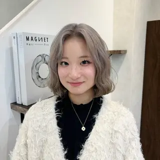 カラー 🎀韓国ボブ/ハイト ーン/まりん🎀のヘアスタイル