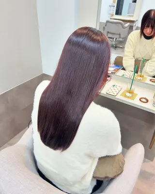 カラー .AIRI🌼 暖色/ぱつっとぼぶのヘアスタイル