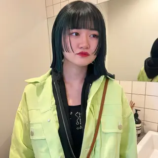 ミディアム 舟橋耀/ブリーチカラ ー/レイヤーカットのヘアスタイル