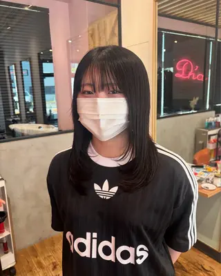 ミディアム ️🩵RINKA/ ハイトーンカラー🩵のヘアスタイル