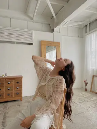 ミディアム カラー 梅田/ベージュ レイヤー/ヌマタのヘアスタイル