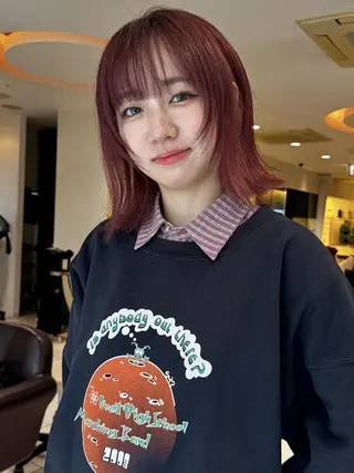 ミディアム モデル募集/山田蓮/ レイヤーボブのヘアスタイル