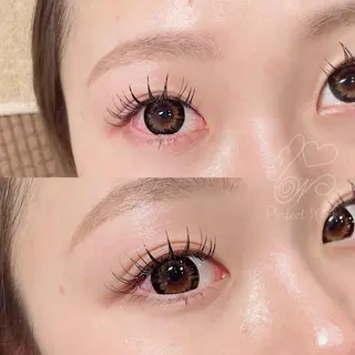 カラー マツエク・マツパ アイブロウ パーフェクトウィンク ちぢいわみのりのマツエク・マツパデザイン