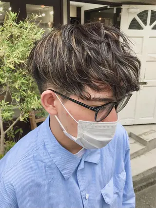 ショート カラー メンズ 木村陸弥 似合わせ 透明感カラー🌿のヘアスタイル