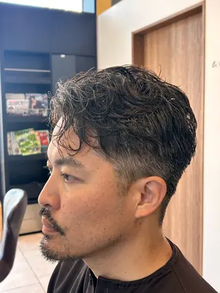 ショート パーマ メンズ EARTH大宮宮原店所属・ri kuのヘアスタイル