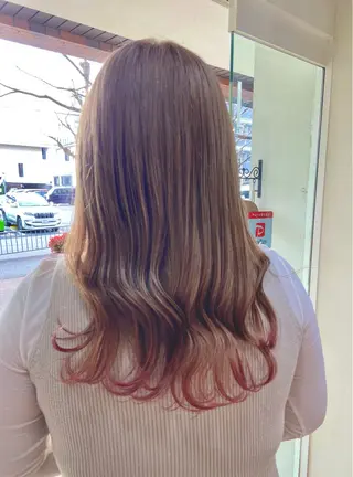 カラー 髪質改善/ストレート /透明感/西川奈穂のヘアスタイル