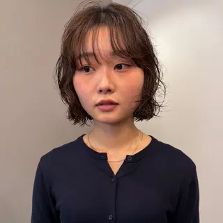 ショート パーマ パーマ/透明感カラー 元町🌱takutoのヘアスタイル