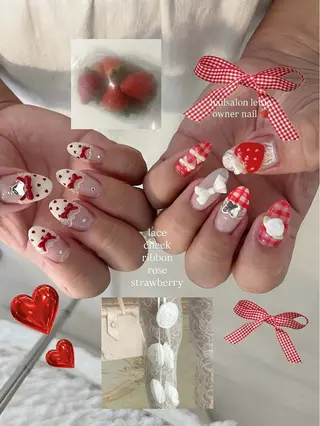 ネイル lettie🎀 京都ガーリーネイルのネイルデザイン