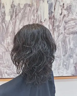 ミディアム カラー パーマ bon hair &make    千里中央　ザ・タワー店所属・✂︎正木 克拓のヘアスタイル