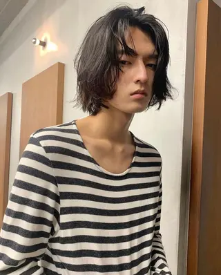 ミディアム カラー パーマ CEINE OURのヘアスタイル