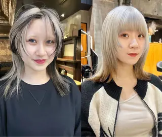 セミロング カラー haco＋所属・圧倒的デザイン力 店長🎨RENAのヘアスタイル