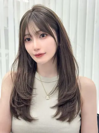 ロング 韓国ヘア🇰🇷／ 艶カラー鈴木萌愛🩶のヘアスタイル