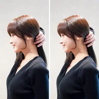 セミロング カラー ao.【アオ】南浦和　髪質改善/縮毛矯正/艶髪所属・ao. 南浦和/髪質改善のヘアスタイル